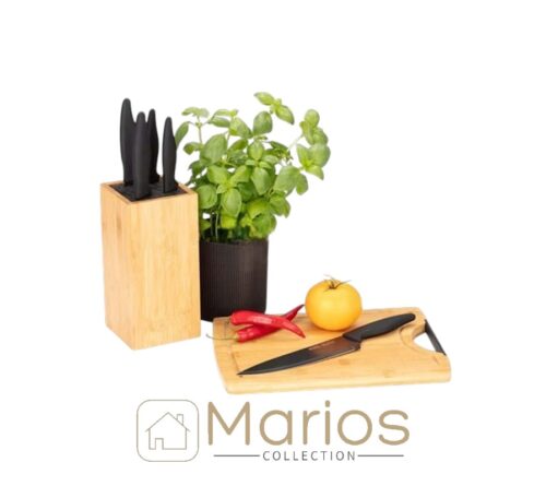 Marios Collection Σετ 6τεμ. Μαχαίρια Με Βάση Μπαμπού